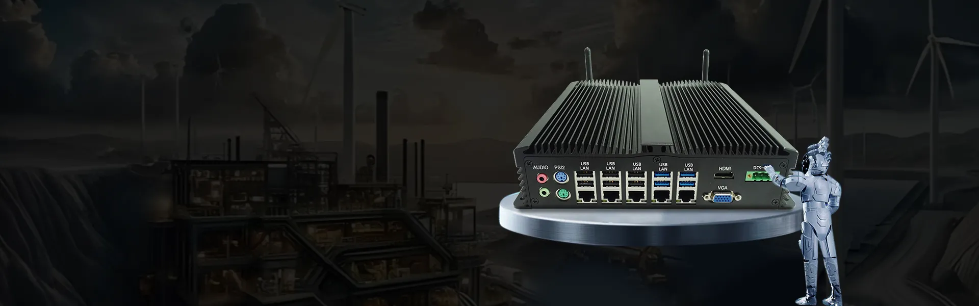All-Aluminium Fanless Embedded Industrial Box PC