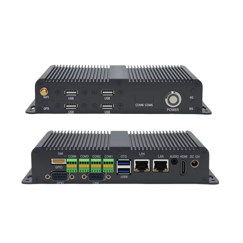 Android fanless BOX industrial computer, RK3568/3576 chip, dual network 6COM 5USB 8bit GPIO