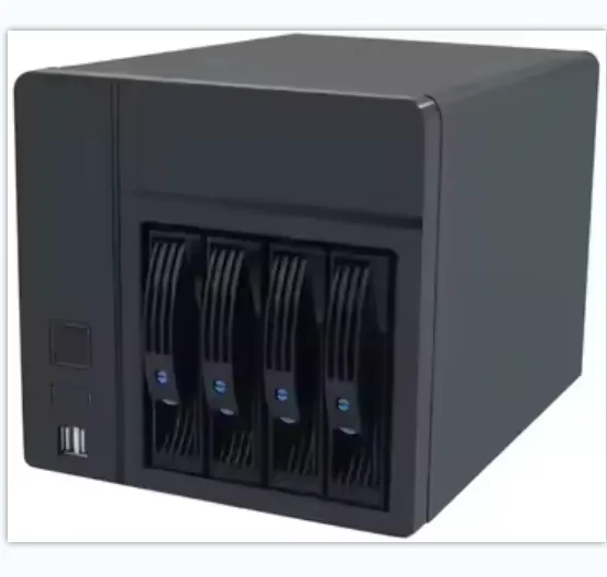 NAS private cloud hardware platform, 4 portable hard drive slots, optional software and hardware RAID function