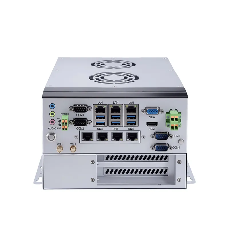 BOX industrial computer,fan on the cooling teeth,supports 6/8/9th GEN CPU, 2*Expansion slots